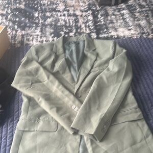 SHEIN Green Sport Coat Classic Blazer